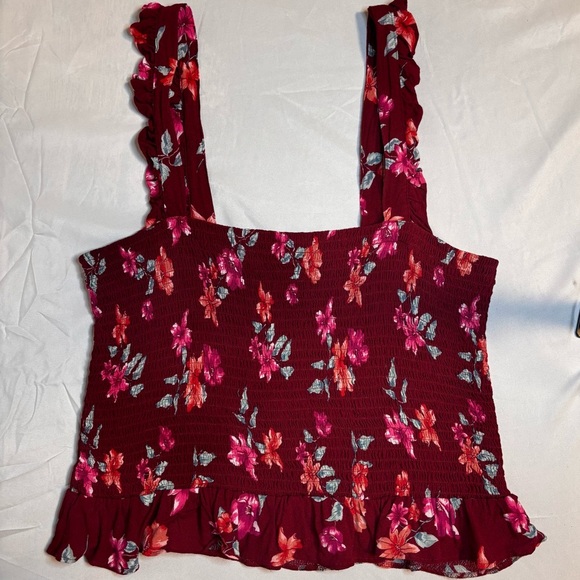 Laurel & Love | Smocked Floral Peplum Top | L - Picture 5 of 10